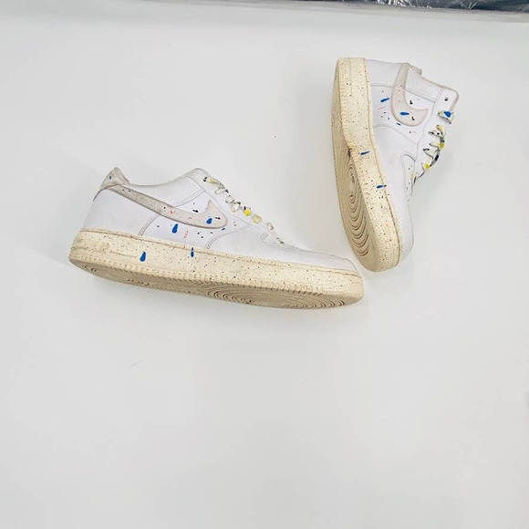 Nike Air Force 1 Low '07 LV8 Paint Splatter White Sail Sneakers Size 15 Men's - Picture 6 of 12